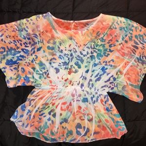 Multicolor Jungle print blouse